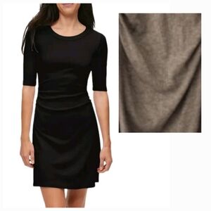Michael Stars Mona Ruched Knit Dress In Gray Size Small -NWOT